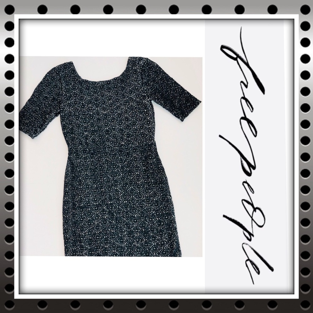 FREE PEOPLE Short Sleeve Stretch lined mini dress